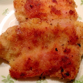 白身魚とベーコンのパン粉焼き